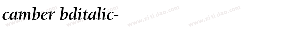 camber bditalic字体转换